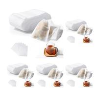 Vinabo 400 Piezas Filtros para Té, 7 x 9 cm Filtro Te, Bolsas Desechables de Filtro de Té Suelto,Infusor Te con Cordón, Bolsas de Te para Té Fragante, DIY Té, Especias, Vainilla, Lavanda, Café