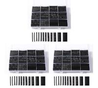 Vinabo 900 Piezas Tubos Termorretráctiles, Termoretractil，Termoretractil para Cables, Kit de Surtido de Tubos de Envoltura de Cableado Retráctil, 12 Tamaños-Relación de Contracción 2:1-Negro