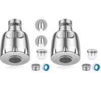 Vinabo Aireador for 360º coffee grifo, Accesorio, Adaptor grifo, Difference giratorio 2 mods of ajustable funcionamiento, Plata (Paquete de 2)