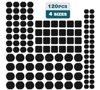 Vinabo Almohadillas de Fieltro 120 Unidades, Almohadillas Fieltro Adhesivo para Muebles, 3 Mm para Patas de Muebles, AntiarañAzos y Reducen EI Ruido - Negro