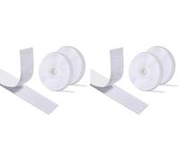 Vinabo Auto Adhesivo Cinta De Gancho Y Bucle 8 m X 20 mm, Cinta doble cara adhesivo de gancho y bucle, Adhesivo Fuerte Hook Y Loop Bandas Para Coser (Blanco) (Paquete de 2)