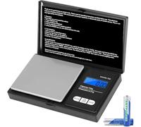 Vinabo Bascula Precision 700g / 0.01g, Tanas de Gramos,Peso de Gramos Cocina,Balanza de Peso Micras y Gramos Multifuncional Función Tara, para Ingredientes, Cocina, Joyería, Negro,(2 pilas incluidas)