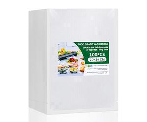 Vinabo Bolsas Vacío Alimentos 20 x 30 cm, 100 Bolsas Gofradas