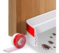 Vinabo Burlete Puerta Entrada TPE Autoadhesivo, 100 cm x 5 cm, Blanco | Junta de Puerta, Bajo Puerta, Antipolvo, Aislamiento Acústico, Prueba De Viento