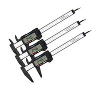 Vinabo Calibre Digital, Pie de Rey Clásico de 150 mm / 6 pulgadas con Pantalla LCD Grande Calibre para Mediciones Externas, Internas, de Profundidad y de Paso (Paquete de 3)