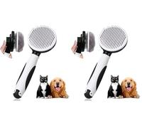 Vinabo Cepillo para Perros Gatos, Cepillo Gatos, Peine para Gatos con Cerdas de Masaje. Adecuado Para la Depilación de Mascotas Grandes, Medianas y Pequeñas, Depilación de Mascotas Con un Clic.