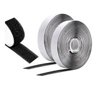 Vinabo Cinta de Gancho y Bucle Autoadhesiva 8 m x 20 mm, Negro, Hook Loop