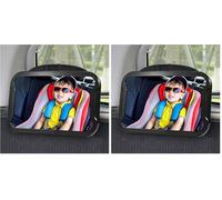 Vinabo Espejo Coche Bebé Asiento Trasero, Espejo Bebe Coche Amplio Campo de Visión - Prueba de Roturas, Cosas para Bebes, Accesorios Esenciales para Padres Primerizos (Paquete de 2)