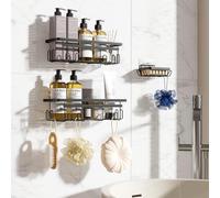 Vinabo Estantería de baño con jabón, 3 Unidades