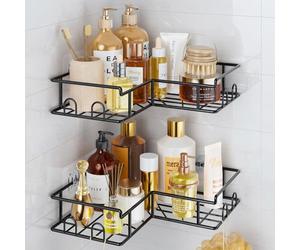 Vinabo Estanteria Ducha 2PCS, Estanteria Baño sin Taladro