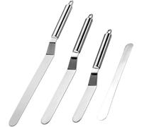 Vinabo Juego de 4 Espátulas Angulares para Tartas - Espátulas de Glaseado de Acero Inoxidable, Espátula para Decoración de Pasteles para Glaseado de Pasteles, Magdalenas y Pasteles (Paquete de 5)
