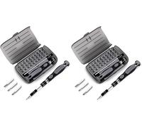 Vinabo Kit de destornilladores de precisión 32 en 1 - Juego de herramientas magnéticos Kit reparación de electrónica de bricolaje para PC, Tablet, Laptop,Gafas,Reloj, Smartphone (Paquete de 2)
