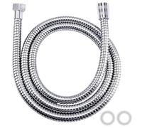 Vinabo Manguera de ducha, 150cm (59 pulgadas) Manguera de ducha Tubo de acero inoxidable Anti-Kink Estándar G1/2 Todos los conectores de cobre Manguera universal de repuesto, Accesorios de Baño
