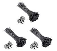 Vinabo Plástico para cableado, bridas de nailon para cables, 100 x 2,5 mm, 110 unidades, negro (Paquete de 3)