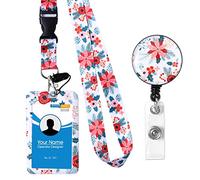 Vinabo Porta Tarjetas Identificativas, Lanyard con Porta Tarjetas, Llavero Retráctil con Lanyard Enfermera, Para Tarjeta de Identificación, Llaves, Cámara, Teléfono Móvil