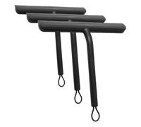 Vinabo rasqueta limpiacristales Ducha,Limpia Cristales mamparas Ducha, Limpia mamparas con Soporte para Ducha, baño, Azulejos, Espejos, Ventanas (21 cm, Negro) (Paquete de 3)