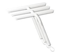 Vinabo Rasquetas Limpiacristales para Ducha de Silicona con Soporte, Limpia Mamparas Cristal, Limpieza y Alisado Superficies Ventanas, Espejos y Baños-21cm,Blanco (Paquete de 3)