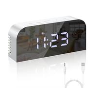Vinabo Reloj Despertador Digital con Pantalla LED Espejo Grande