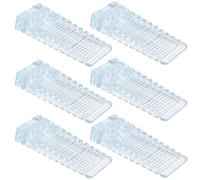 Vinabo Topes para Puertas,6 Piezas Tope Puertas Suelo,Tope puerta Antideslizante Apilable,Sujeta Puertas para Antideslizante,Cuña Puerta para Todo Tipo Suelos en Interiores y Exteriores-Transparente
