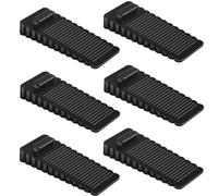 Vinabo Topes para Puertas,6 Piezas Tope Puertas Suelo,Tope puerta Antideslizante Apilable,Sujeta Puertas para Antideslizante,Cuña Puerta para Todo Tipo Suelos en Interiores y Exteriores-Negro