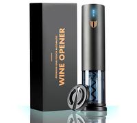 VINABON Abrebotellas de vino eléctrico 2025 recargable, sacacorchos con cortador de aluminio, funcionamiento automático con un solo toque y luces LED. Incluye guía de vinos (idioma español no
