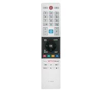 VINABTY CT-8528 - Mando a distancia de repuesto para televisores Toshiba con botones Rakuten TV Netflix YouTuBe