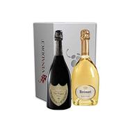 VINADDICT Caja de champán Prestige - Dom Pérignon Vintage 2013 y Ruinart Blanc de Blancs 750 mililitros