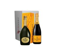 VINADDICT Caja de champán Prestige - Ruinart brut & Veuve - 2x75cl
