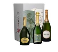 VINADDICT Caja de champán Prestige - Ruinart, Deutz, Laurent Perrier La Cuvée