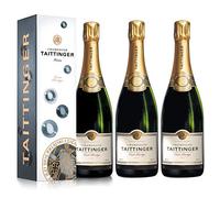 VINADDICT Juego de 3 champagnes Taittinger Brut Cuvée Prestige con estuche. 750 mililitros