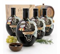 Vinagre de Vino blanco Reserva 4 años premium Extra Sancho | Vinagre Blanco de vino Airén añejado en barricas de roble con jerez durante 4 años. (4, 500, mililitro)