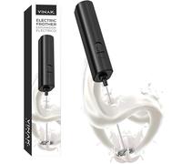 VINAK - Espumador de Leche eléctrico con batidora de Acero Inoxidable | Batidor para Café con leche | Capuchino | Chocolate | Obtén una espuma cremosa al instante | Funciona con Pilas
