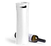 VINAK - Pack de 10 | 50 | 100 | 200 Bolsas de Botella de Vino en Tela no Tejida (Non-Woven) termosellado de Alta Resistencia con asa | Bolsas para Botellas perfectas para Regalo (100, Blanco)