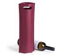 VINAK - Pack de 10 | 50 | 100 | 200 Bolsas de Botella de Vino en Tela no Tejida (Non-Woven) termosellado de Alta Resistencia con asa | Bolsas para Botellas perfectas para Regalo (50, Burdeos)