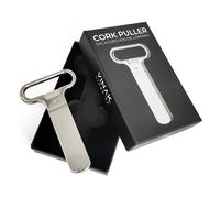 VINAK - Sacacorchos clásico de láminas | Abridor de vino de corchos viejos o rotos | Fabricado en acero cromado. Incluye estuche perfecto para regalo | Abrebotellas profesional