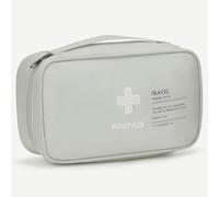 VINATO 1 Piezas Botiquín de Primeros Auxilios Vacía, Kit de Primeros Auxilios, Bolsa de Medicamentos Portátil, para Emergencias en el Hogar, la Oficina, Aire Libre (Gris)