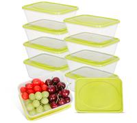 VINATO 10 Piezas 1100ml Tapers Plásticos para Alimentos con Tapas, Reutilizable Recipiente Herméticos para Alimentos, Tapers Almacenamiento de Comida, Apto Microondas Congelador Lavavajillas, sin BPA