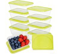 VINATO 10 Piezas 250ml Tapers Plásticos para Alimentos, Recipiente Herméticos para Alimentos sin BPA, Tapers Almacenamiento de Comida Reutilizable, Apto Microondas Congelador Lavavajillas