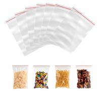 VINATO 100 Bolsas de Plástico Transparentes 10×15 cm con Cierre de Cremallera, Bolsitas Reutilizables para Organizar Joyería, Manualidades, Piezas Pequeñas, 100 Unidades