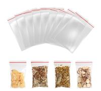 VINATO 100 Bolsas de Plástico Transparentes 5x8 cm con Cierre de Cremallera, Bolsitas Reutilizables para Organizar Joyería, Manualidades, Piezas Pequeñas, 100 Unidades