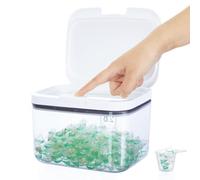 VINATO 2.8L Contenedor Detergente, Dosificador Lavadora | Pastillas Lavadora Caja, Plástico PET, Transparente, con Tapa, Junta de Silicona, para Polvo, Cápsulas