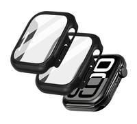 VINATO 2 Pack Funda Protectora con Cristal Templado para Apple Watch Series 10 (42mm), Negro