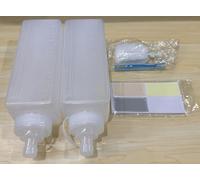 VINATO 2 Piezas Botellas Exprimibles para Salsas Plástico, 1000ml Botella Dispensador de Condimentos Antifugas,Biberón Salsas Cocina Sin BPA,con Pegatinas y Cepillo,para Kétchup Salsa Aceite de Oliva