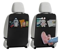 VINATO 2 Piezas Protector Asiento Coche con 2 Bolsillos, Organizador Asiento Coche Impermeable para Niños, Oxford 420D para Niños y Bebe