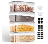 VINATO 3.2L Botes Cocina Almacenaje - Set De 4, Recipientes HerméTicos Para Alimentos, Para Almacenar Cereales, Pasta, Harina