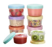 VINATO 6 Piezas Envases de Plástico con Tapa, Botes Cocina, Recipientes Herméticos para Alimentos Pequeños 300ml Sin BPA - Para Salsas, Especias & Snacks