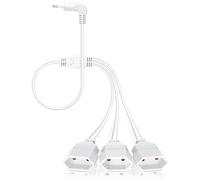 VINATO Alargador Enchufe 3 en 1, Alargador 0.5 Metros, Extension Electrica con 3 Tomas Europeas para Uso en Hogar y Oficina, Cable de Alimentación Plano 250 V/2,5 A