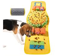 VINATO Alfombra Olfativa Perros, 80 * 29cm Manta Olfativa Perro Antideslizante, Lavable y Plegable Juguete Interactivo Perro Juegos Interactivos para Perros, Amarillo