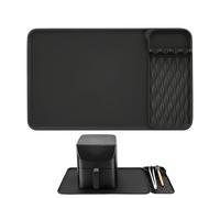 VINATO Alfombrilla Silicona Resistente al Calor para Freidora de Aire, 65x40cm Alfombrilla Impermeable, Protección Encimera de Cocina, para Cafeteras, Freidora de Aire Cafeteras, Hornos(Negro)