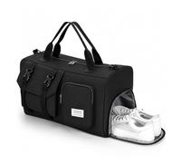 VINATO Borsa Sportiva Piccola Bagaglio a Mano 48 cm 31,2 L Nera | Borsa da Viaggio Piccola per Sport, Palestra e Viaggi - 48 cm, 31,2 L, Oxford-polyester, Tracolla Regolabile,Cerniera Doppia